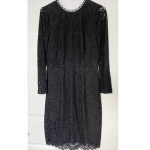 J.Crew Long Sleeve Black Lace Dress - Size 0